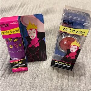 Wet n Wild Villains Highlighter and Cream Blush Set - Pink and Red